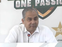 pcb chairman mohsin naqvi speaking to the media at gaddafi stadium lahore photo express