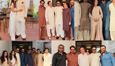 pakistani celebrities showcase eid looks family moments on social media