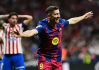 barcelona s robert lewandowski celebrates scoring their second goal photo reuters file