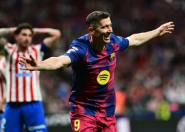 barcelona s robert lewandowski celebrates scoring their second goal photo reuters file