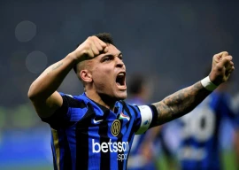 inter milan s lautaro martinez celebrates after scoring in their 5 2 serie a win over roma at the san siro photo afp file