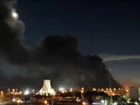 smoke rises over azadi square following a strike amid the us israeli conflict with iran in tehran iran april 6 2026 in this screengrab obtained from a social media video courtesy social media via reuters