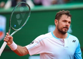 stan wawrinka bid farewell to the monte carlo masters as the 2014 champion fell 7 5 7 5 to sebastian baez in the first round photo afp file