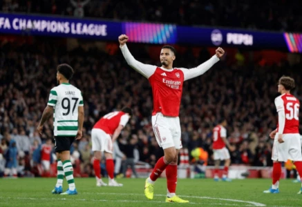 arsenal reached the champions league semi finals after riding their luck in a nervous goalless draw against sporting lisbon photo afp file