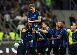 inter milan s nicolo barella celebrates scoring their second goal with marcus thuram and teammates photo reuters file