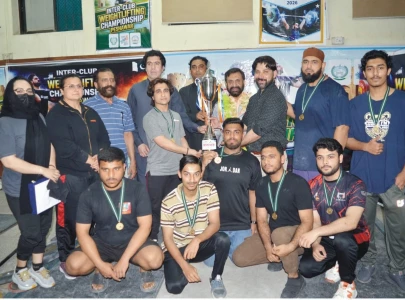 qayyum weightlifting club wins peshawar inter club championship