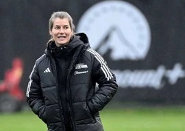 marie louise eta becomes first female manager in a top european men s league photo afp file