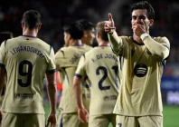 barcelona earned a tight win at osasuna to move to the brink of the la liga title photo afp