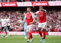 bukayo saka celebrates after scoring arsenal s second goal photo afp file
