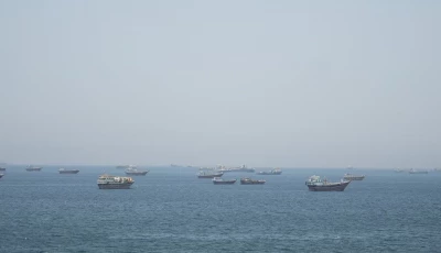 vessels in the strait of hormuz musandam oman on may 8 2026 photo reuters