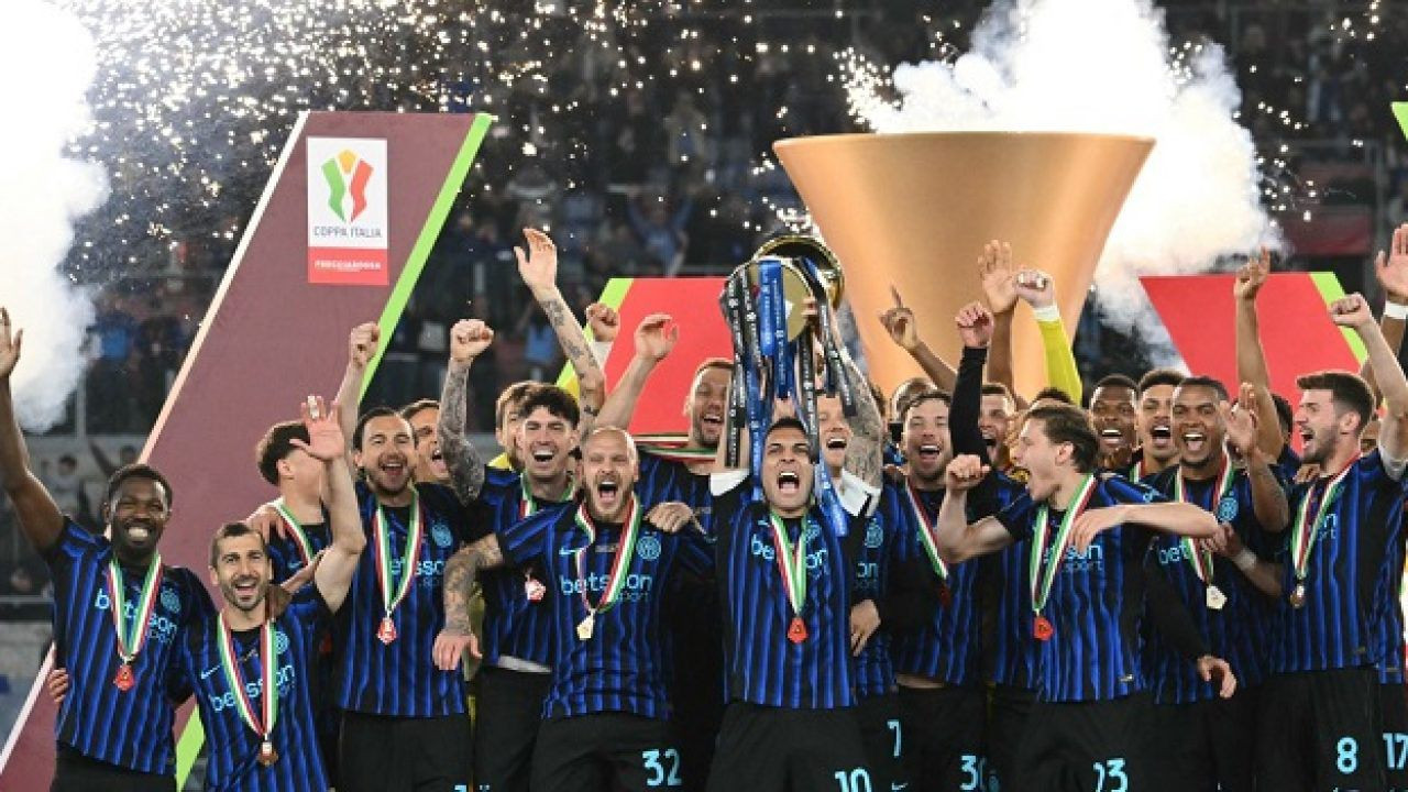 Inter beat Lazio to win Italian Cup and complete domestic double
