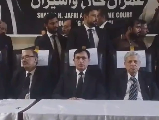 pakistan tehreek e insaf chairman barrister gohar ali khan addresses a lawyers convention at the lahore high court on september 10 2026 screengrab pakistan tehreek e insaf chairman barrister gohar ali khan addresses a lawyers convention at the lahore high court on september 10 2026 screengrab