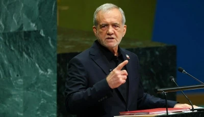 iranian president masoud pezeshkian addresses un general assembly in new york city on september 23 2026 photo reuters