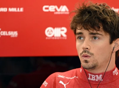 leclerc tops second practice leclerc tops second practice