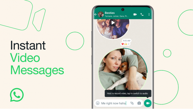 whatsapp introduces 60 second instant video messages