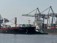 vessel mv gokova m carrying 51 000 metric tonnes of wheat docked at karachi post on october 28 2026 photo express vessel mv gokova m carrying 51 000 metric tonnes of wheat docked at karachi post on october 28 2026 photo express
