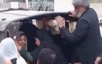 dozens arrested as pti workers clash with police near adiala jail dozens arrested as pti workers clash with police near adiala jail