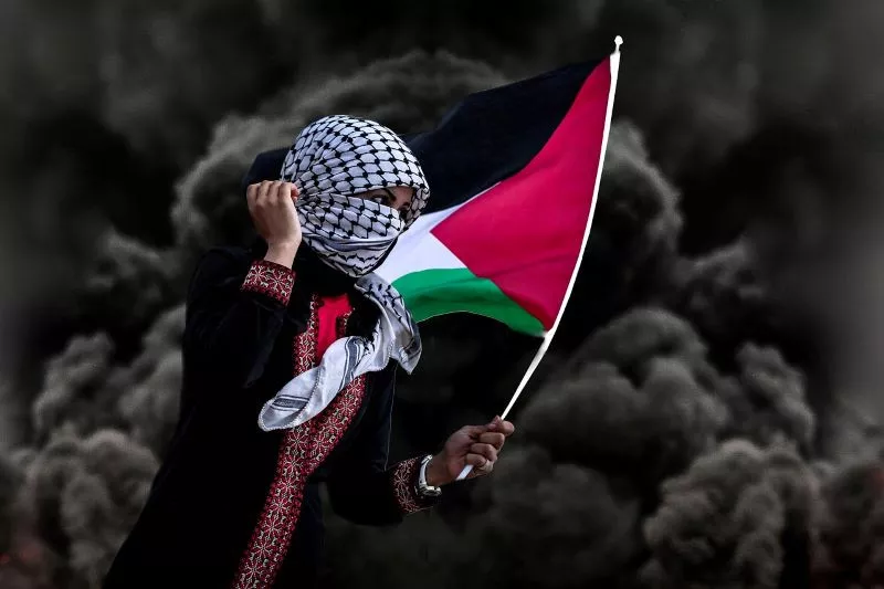 a woman with palestine flag in gaza photo pixabay website a woman with palestine flag in gaza photo pixabay website