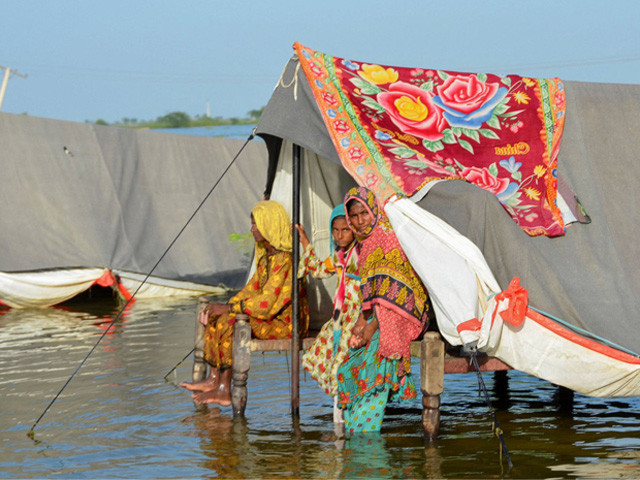 flood victim family take refuge with their belongings as floodwater rises following rains and floods during the monsoon season in sohbatpur pakistan september 4 2022 photo reuters