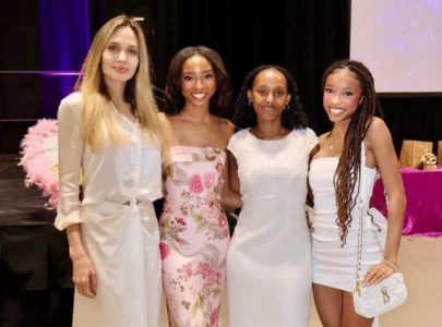 angelina jolie supports zahara jolie pitt at women in training brunch