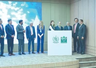 pm shehbaz sharif along with uk s minister of state for international development baroness jenny chapman and dpm fm ishaq dar perform the launching of the national regulatory reforms in islamabad photo inp