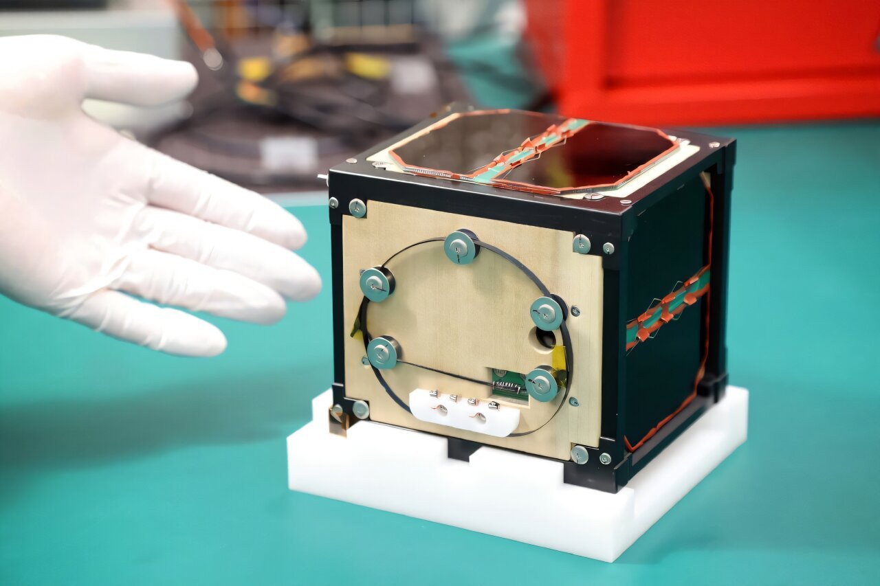 lignosat is a small cube sat successfully launched into orbit photo phys org