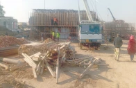 work is in full swing at kachehri chowk as authorities accelerate the rs14 5 billion underpass and overhead bridge project scheduled for completion by may 31 with structural work nearing its final stages photo express
