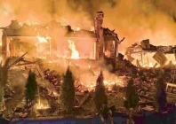 capital hit this handout photograph taken and released by ukrainian state emergency service shows a burning building following russian ballistic missile strikes in kyiv photo afp capital hit this handout photograph taken and released by ukrainian state emergency service shows a burning building following russian ballistic missile strikes in kyiv photo afp