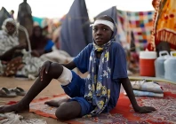 a wounded person in darfur sudan photo reuters