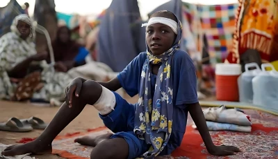 a wounded person in darfur sudan photo reuters