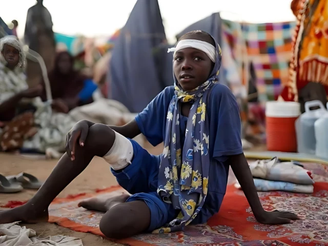 a wounded person in darfur sudan photo reuters