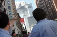 pedestrians react to the world trade centre collapse september 11 2001 photo reuters