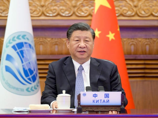 chinese president xi jinping addresses the 23rd meeting of the council of heads of state of the shanghai cooperation organization sco via video conference from beijing capital of china july 4 2023 photo xinhua