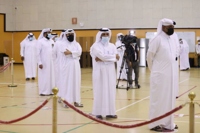 qataris queue up to vote in the gulf arab state s first legislative elections for two thirds of the advisory shura council in doha qatar october 2 2021 reuters qataris queue up to vote in the gulf arab state s first legislative elections for two thirds of the advisory shura council in doha qatar october 2 2021 reuters