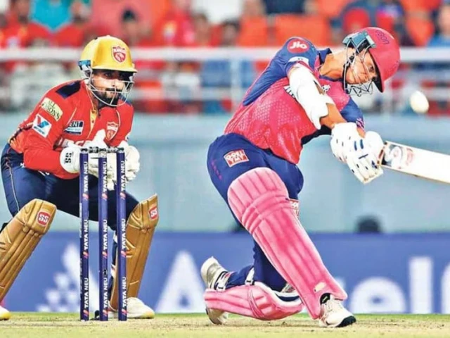 rajasthan royals yashasvi jaiswal bats during the match against punjab kings in mohali photo courtesy ap rajasthan royals yashasvi jaiswal bats during the match against punjab kings in mohali photo courtesy ap