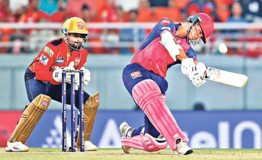 rajasthan royals yashasvi jaiswal bats during the match against punjab kings in mohali photo courtesy ap rajasthan royals yashasvi jaiswal bats during the match against punjab kings in mohali photo courtesy ap