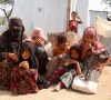 rawya hassan a mother of seven sits with her children outside their hut at the al bireen camp for displaced people who fled fighting between the houthis and forces of yemen s internationally recognized government in taiz province yemen september 17 2026 reuters