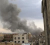 smoke billows over sanaa after israel strikes huthi targets in the rebel held yemeni capital photo afp