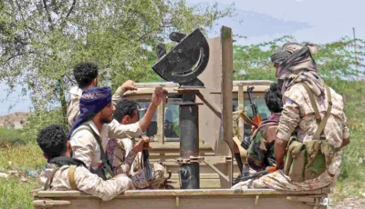 saudi backed yemeni government forces ride in the back of a military truck at the jabal han front west of the city of taiz photo afp saudi backed yemeni government forces ride in the back of a military truck at the jabal han front west of the city of taiz photo afp