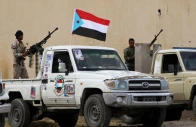 file photo security forces loyal to the separatist southern transitional council hold weapons while standing at the back of vehicles as they are deployed in the southern port city of aden yemen december 20 2020 photo reuters