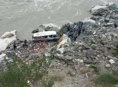 26 dead as bus carrying wedding party plunges into river in gilgit