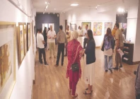art aficionados relish the group exhibition by emerging artists at art citi gallery photo express