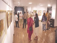 art aficionados relish the group exhibition by emerging artists at art citi gallery photo express