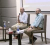 dawn editor zaffar abbas speaks during the concluding session surrender is not an option in conversation with iba cej director shahzeb jillani photo cej iba
