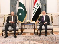 president zardari during a meeting with iraqi president dr abdul latif jamal rashid at the baghdad palace on sunday photo pid