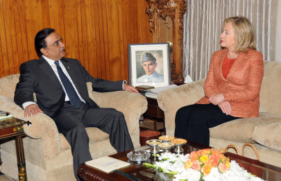 end drone strikes or govt bound to review relations clinton told