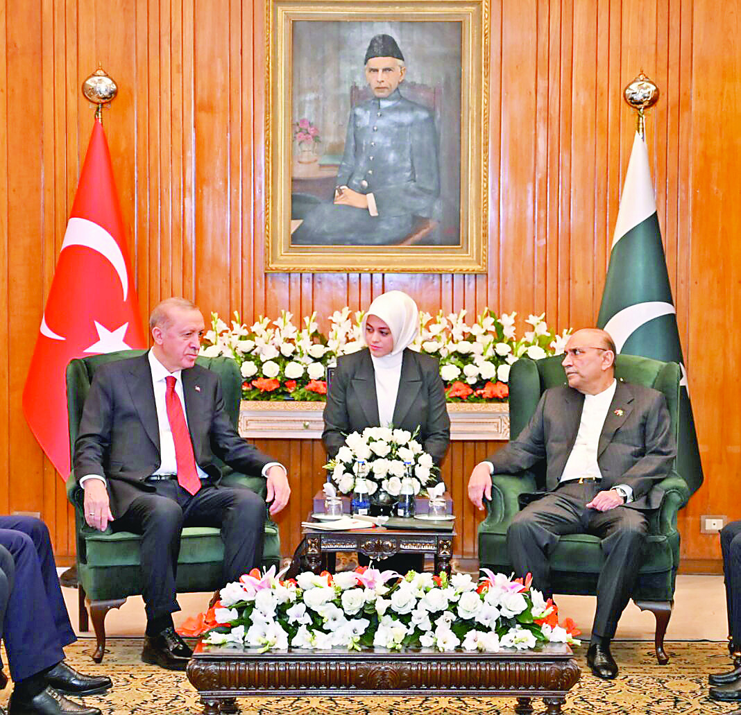 turkish president recep tayyip erdogan meets president asif ali zardari at aiwan e sadr photo app