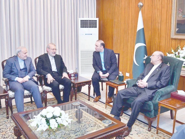 president asif ali zardari exchanges views with iran s supreme national security council secretary ali ardashir larijani at aiwan e sadr photo app president asif ali zardari exchanges views with iran s supreme national security council secretary ali ardashir larijani at aiwan e sadr photo app