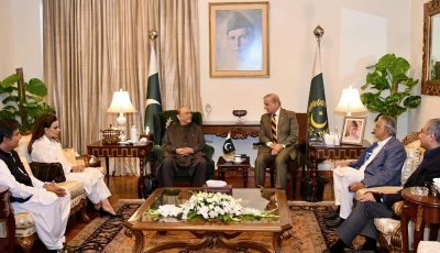prime minister shehbaz sharif meets president asif ali zardari at aiwan e sadr in islamabad on friday photo pid