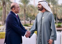 president asif ali zardari and uae vice president and prime minister sheikh mohammed bin rashid al maktoum shake hands during their meeting at dubai s zabeel palace on wednesday photo x